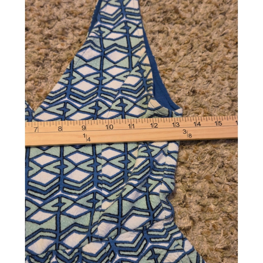 Maeve Geometric Pattern Sleeveless Dress Women's Size 0 Open Back 2 Button - Picture 8 of 10